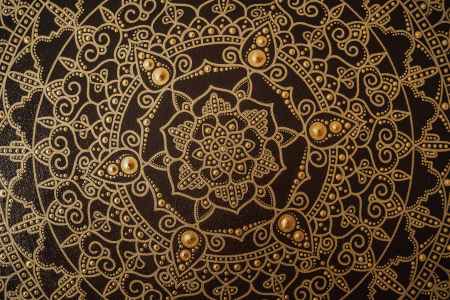 close up shot of a mandala painting