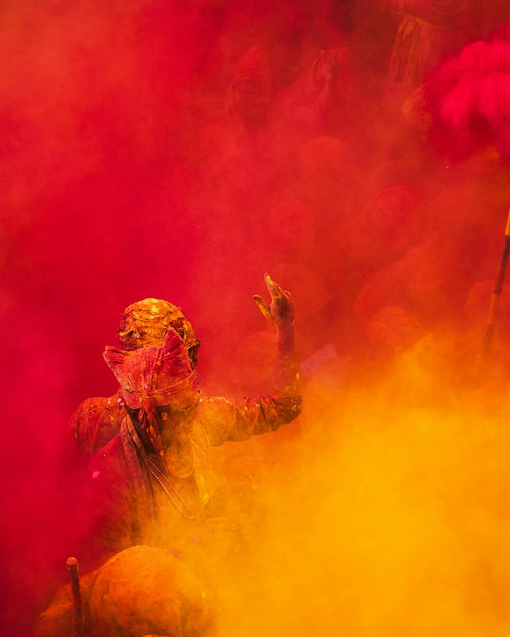 people with painted clothes